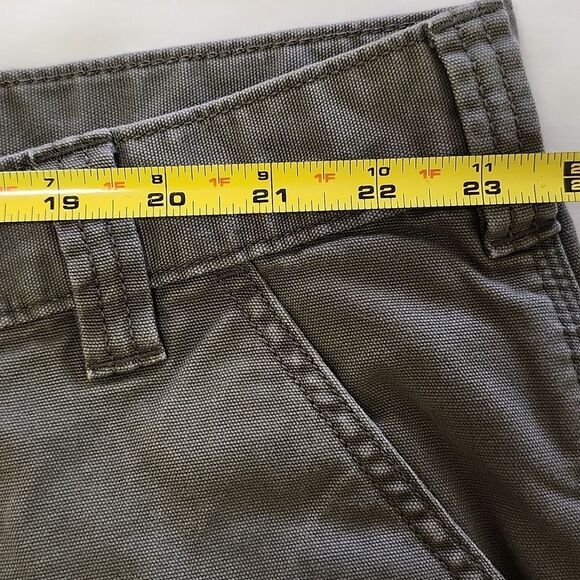 CARHARTT Men's Rugged Flex Relaxed Fit Canvas Work Shorts Faded Gray Cotton - Picture 5 of 11